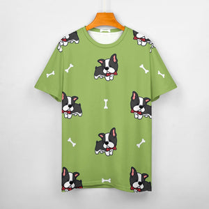 Bow Tie Boston Terriers All Over Print Women's Cotton T-Shirt - 4 Colors-Apparel-Apparel, Boston Terrier, Shirt, T Shirt-5