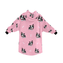 Load image into Gallery viewer, Bow Tie Boston Terriers Blanket Hoodie for Women-Apparel-Apparel, Blankets-2