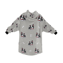 Load image into Gallery viewer, Bow Tie Boston Terriers Blanket Hoodie for Women-Apparel-Apparel, Blankets-10