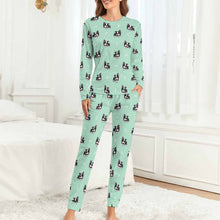 Load image into Gallery viewer, Bow Tie Boston Terriers Women&#39;s Soft Pajama Set - 4 Colors-Pajamas-Apparel, Boston Terrier, Pajamas-12