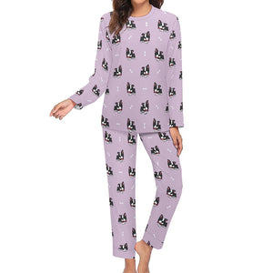 Bow Tie Boston Terriers Women's Soft Pajama Set - 4 Colors-Pajamas-Apparel, Boston Terrier, Pajamas-13
