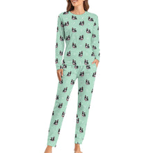 Load image into Gallery viewer, Bow Tie Boston Terriers Women&#39;s Soft Pajama Set - 4 Colors-Pajamas-Apparel, Boston Terrier, Pajamas-15