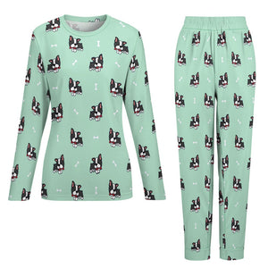 Bow Tie Boston Terriers Women's Soft Pajama Set - 4 Colors-Pajamas-Apparel, Boston Terrier, Pajamas-16