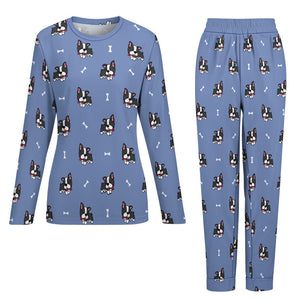 Bow Tie Boston Terriers Women's Soft Pajama Set - 4 Colors-Pajamas-Apparel, Boston Terrier, Pajamas-18