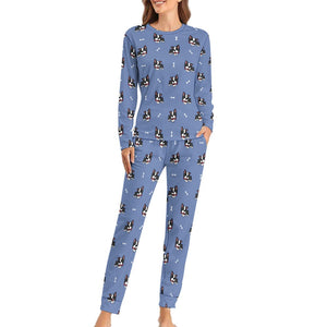 Bow Tie Boston Terriers Women's Soft Pajama Set - 4 Colors-Pajamas-Apparel, Boston Terrier, Pajamas-20