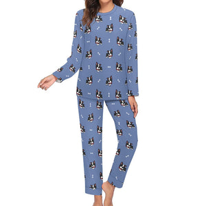 Bow Tie Boston Terriers Women's Soft Pajama Set - 4 Colors-Pajamas-Apparel, Boston Terrier, Pajamas-21