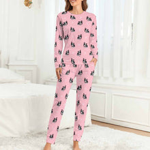 Load image into Gallery viewer, Bow Tie Boston Terriers Women&#39;s Soft Pajama Set - 4 Colors-Pajamas-Apparel, Boston Terrier, Pajamas-3