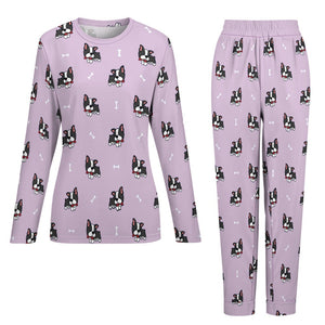 Bow Tie Boston Terriers Women's Soft Pajama Set - 4 Colors-Pajamas-Apparel, Boston Terrier, Pajamas-7