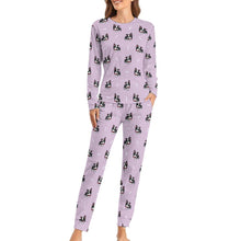 Load image into Gallery viewer, Bow Tie Boston Terriers Women&#39;s Soft Pajama Set - 4 Colors-Pajamas-Apparel, Boston Terrier, Pajamas-8
