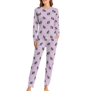 Bow Tie Boston Terriers Women's Soft Pajama Set - 4 Colors-Pajamas-Apparel, Boston Terrier, Pajamas-8