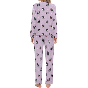 Bow Tie Boston Terriers Women's Soft Pajama Set - 4 Colors-Pajamas-Apparel, Boston Terrier, Pajamas-9