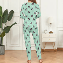 Load image into Gallery viewer, Bow Tie Boston Terriers Women&#39;s Soft Pajama Set - 4 Colors-Pajamas-Apparel, Boston Terrier, Pajamas-Dusty Lilac-XS-10
