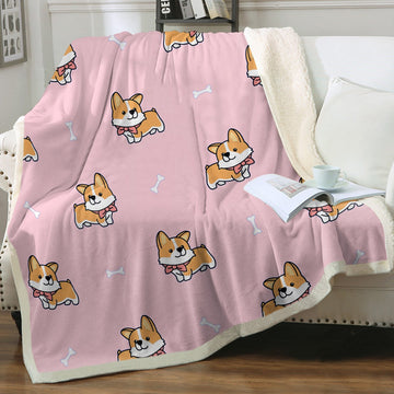 Corgi fleece shops blanket