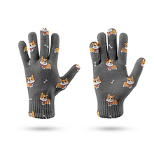 Load image into Gallery viewer, Bow Tie Corgi Love Touch Screen Gloves - 4 Colors-Accessories-Accessories, Corgi, Dog Dad Gifts, Dog Mom Gifts, Gloves-10