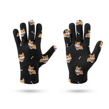 Load image into Gallery viewer, Bow Tie Corgi Love Touch Screen Gloves - 4 Colors-Accessories-Accessories, Corgi, Dog Dad Gifts, Dog Mom Gifts, Gloves-11