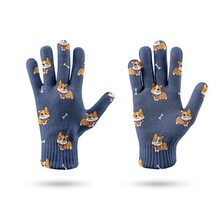 Load image into Gallery viewer, Bow Tie Corgi Love Touch Screen Gloves - 4 Colors-Accessories-Accessories, Corgi, Dog Dad Gifts, Dog Mom Gifts, Gloves-8