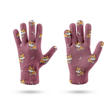 Load image into Gallery viewer, Bow Tie Corgi Love Touch Screen Gloves - 4 Colors-Accessories-Accessories, Corgi, Dog Dad Gifts, Dog Mom Gifts, Gloves-9