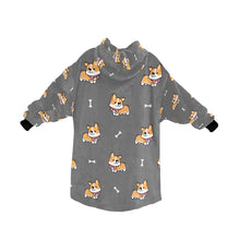 Load image into Gallery viewer, Bow Tie Corgis Love Blanket Hoodie for Women-10