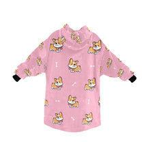 Load image into Gallery viewer, Bow Tie Corgis Love Blanket Hoodie for Women-2