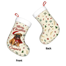 Load image into Gallery viewer, Boxer Christmas Stocking - Cozy Festive Wishes - Personalize with Photo and Name-Christmas Ornament-Christmas,Christmas Stocking,Personalize Artwork-4
