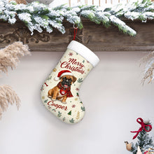 Load image into Gallery viewer, Boxer Christmas Stocking - Cozy Festive Wishes - Personalize with Photo and Name-Christmas Ornament-Christmas,Christmas Stocking,Personalize Artwork-8