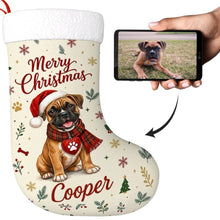 Load image into Gallery viewer, Boxer Christmas Stocking - Cozy Festive Wishes - Personalize with Photo and Name-Christmas Ornament-Christmas,Christmas Stocking,Personalize Artwork-1