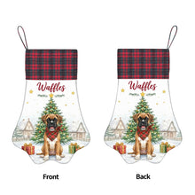 Load image into Gallery viewer, Boxer Christmas Stocking - Home for the Holidays - Personalize with Photo and Name-Christmas Ornament-Christmas,Christmas Stocking,Personalize Artwork-5