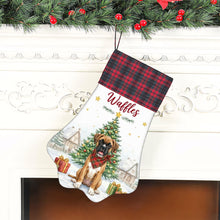 Load image into Gallery viewer, Boxer Christmas Stocking - Home for the Holidays - Personalize with Photo and Name-Christmas Ornament-Christmas,Christmas Stocking,Personalize Artwork-6