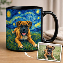 Load image into Gallery viewer, Personalized Starry Night Artwork Boxer Coffee Mug-Mug-Boxer,Dog Dad Gifts,Dog Memorial Gifts,Dog Mom Gifts,Mugs,Personalize Artwork-10