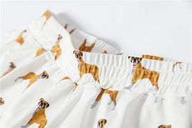 Boxer Dog Mom Cotton Crop Top and Shorts Sleeping Set-Pajamas-Apparel, Boxer, Dog Mom Gifts, Pajamas-9