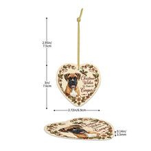 Load image into Gallery viewer, Boxer Dog Ornament - Christmas Wishes Design - Personalized with Name-Christmas Ornament-Boxer,Christmas,Personalize Artwork-5