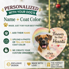 Load image into Gallery viewer, Boxer Dog Ornament - Forever In Our Hearts Design - Personalized with Name-Christmas Ornament-Boxer,Christmas,Personalize Artwork-2