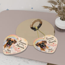 Load image into Gallery viewer, Boxer Dog Ornament - Forever In Our Hearts Design - Personalized with Name-Christmas Ornament-Boxer,Christmas,Personalize Artwork-6