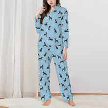 Load image into Gallery viewer, Boxer Dog Pajamas for Women - XL Available - Yes I Love Black Boxer-Pajamas-Apparel,Boxer,Dog Mom Gifts,Pajamas-Blue-XS-2