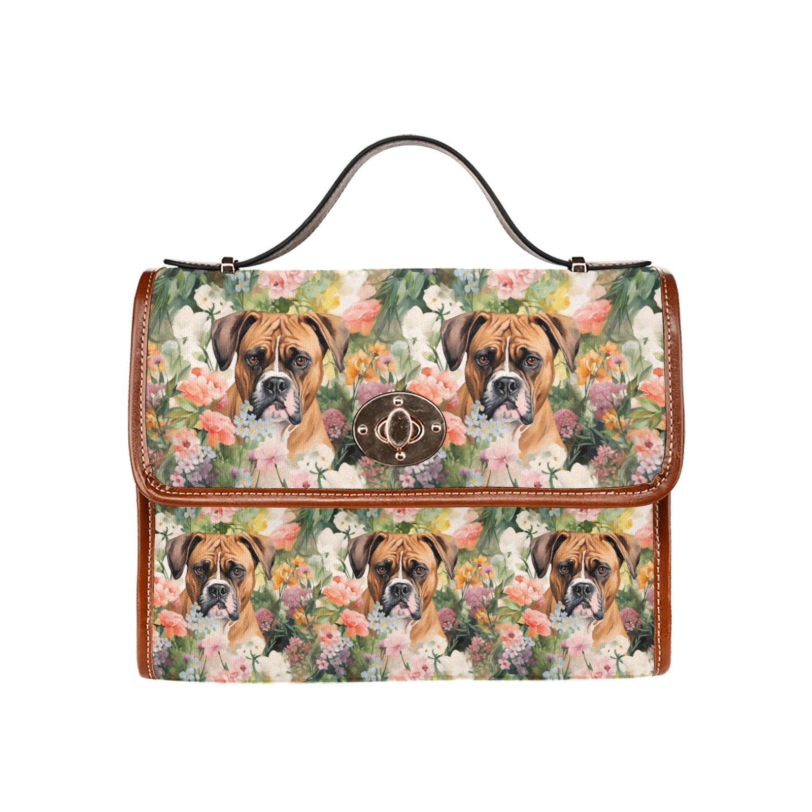 Boxer In Bloom Satchel Bag Purse