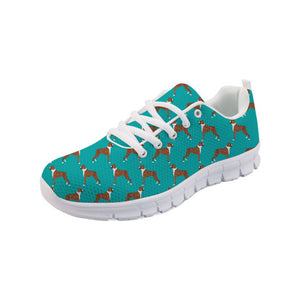 Boxer Love Women's Sneakers-Footwear-Boxer, Dogs, Footwear, Shoes-Green with White Sole-4-4