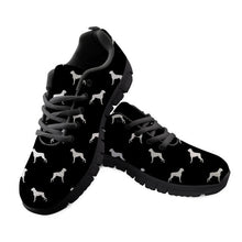Load image into Gallery viewer, Boxer Love Women&#39;s Sneakers-Footwear-Boxer, Dogs, Footwear, Shoes-Black with Black Sole-4-7