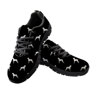 Boxer Love Women's Sneakers-Footwear-Boxer, Dogs, Footwear, Shoes-Black with Black Sole-4-7