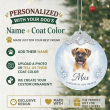 Load image into Gallery viewer, Boxer Ornament - Angel Dog Memorial Design - Personalized with Photo and Name-Christmas Ornament-Boxer,Christmas,Christmas Ornament,Personalize Artwork-2