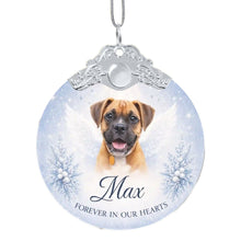 Load image into Gallery viewer, Boxer Ornament - Angel Dog Memorial Design - Personalized with Photo and Name-Christmas Ornament-Boxer,Christmas,Christmas Ornament,Personalize Artwork-3