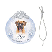 Load image into Gallery viewer, Boxer Ornament - Angel Dog Memorial Design - Personalized with Photo and Name-Christmas Ornament-Boxer,Christmas,Christmas Ornament,Personalize Artwork-4