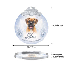 Load image into Gallery viewer, Boxer Ornament - Angel Dog Memorial Design - Personalized with Photo and Name-Christmas Ornament-Boxer,Christmas,Christmas Ornament,Personalize Artwork-6