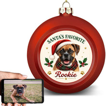 Load image into Gallery viewer, Boxer Ornament - Classic Red Round Shape - Santa's Favourite Design - Personalized with Name-Christmas Ornament-Boxer,Christmas,Personalize Artwork-1