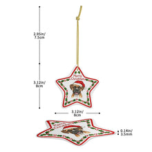 Load image into Gallery viewer, Boxer Ornament - Personalized Star Shaped Christmas Folk-Art Design-Christmas Ornament-Boxer,Christmas,Personalize Artwork-4