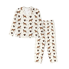 Load image into Gallery viewer, Boxer Pajamas for Women - XL Available - Yes I Love Black Mask Boxers-Pajamas-Apparel,Dachshund,Dog Mom Gifts,Pajamas-11