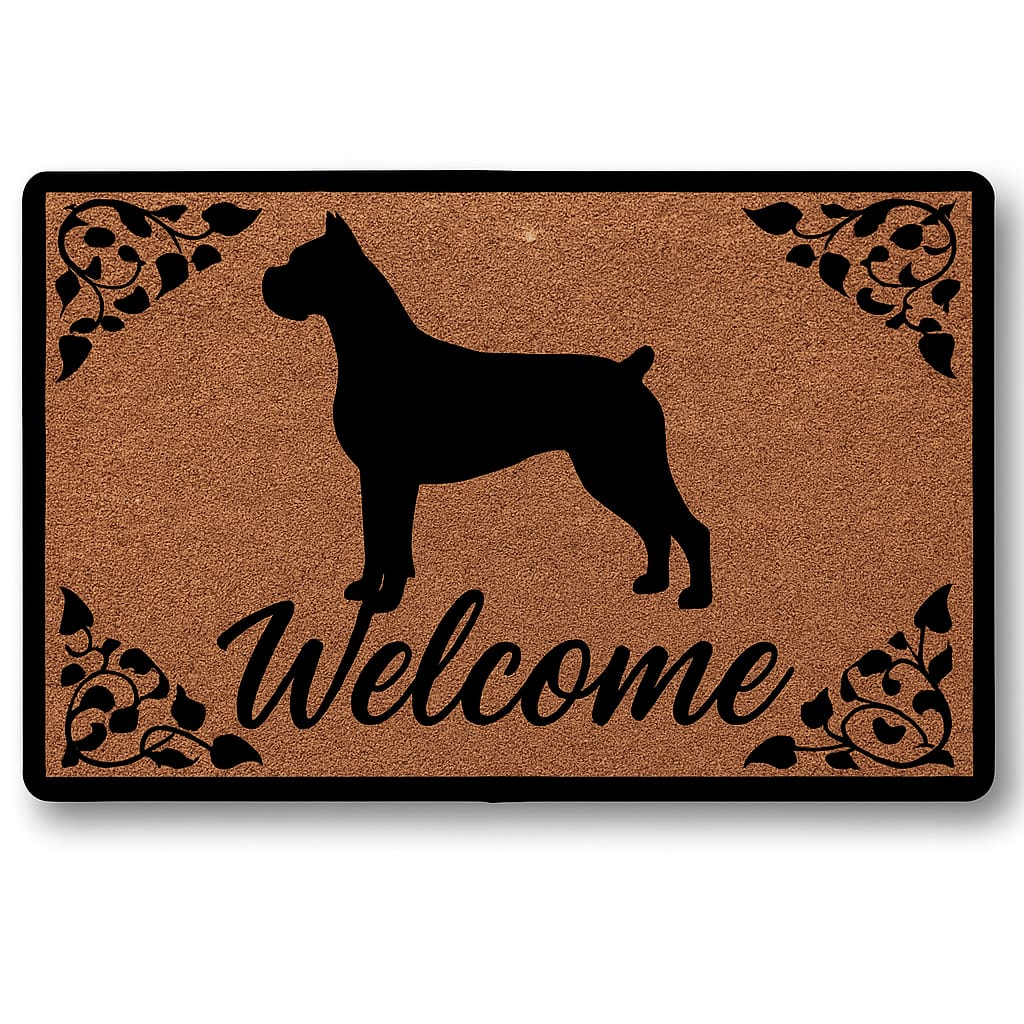 Boxer Welcome Door Mat