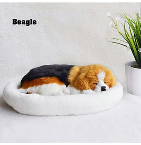 Breathing Beagle Stuffed Animal with Faux Fur-Stuffed Animals-Beagle, Car Accessories, Home Decor, Stuffed Animal-32