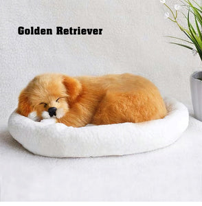 Breathing Golden Retriever Stuffed Animal with Faux Fur-Stuffed Animals-Car Accessories, Golden Retriever, Home Decor, Stuffed Animal-24