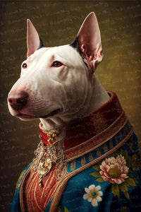 British Finery Bull Terrier Wall Art Poster-Art-Bull Terrier, Dog Art, Home Decor, Poster-1