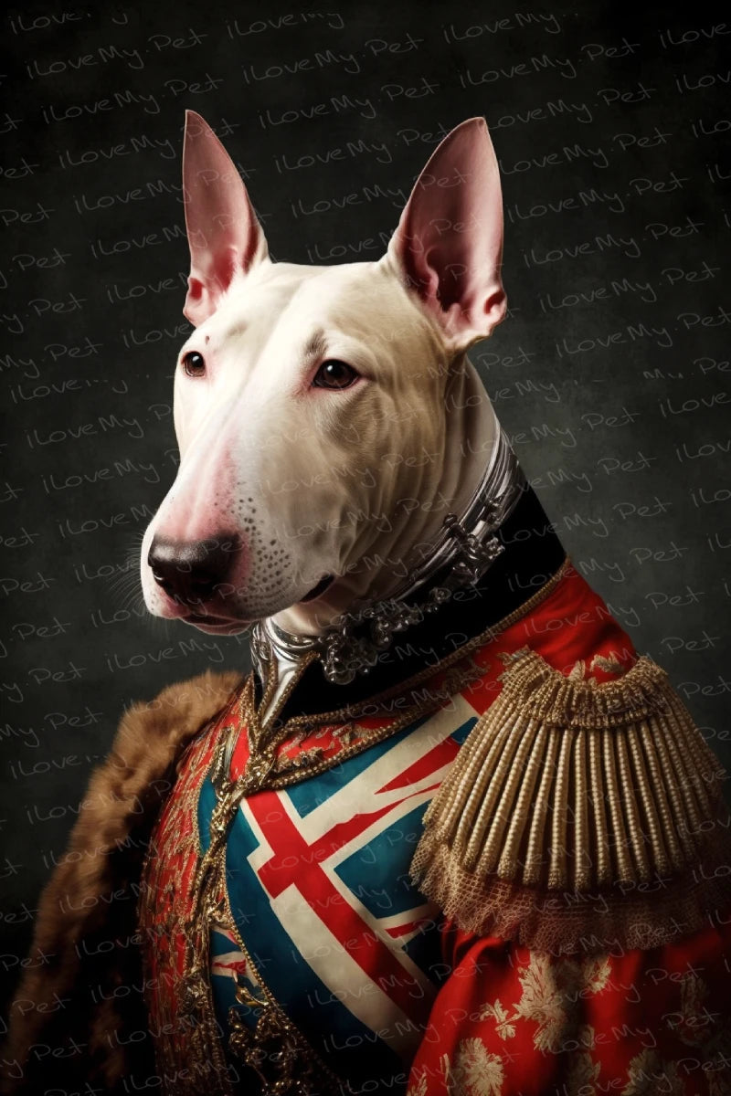 British Heritage Bull Terrier Wall Art Poster-Art-Bull Terrier, Dog Art, Home Decor, Poster-1